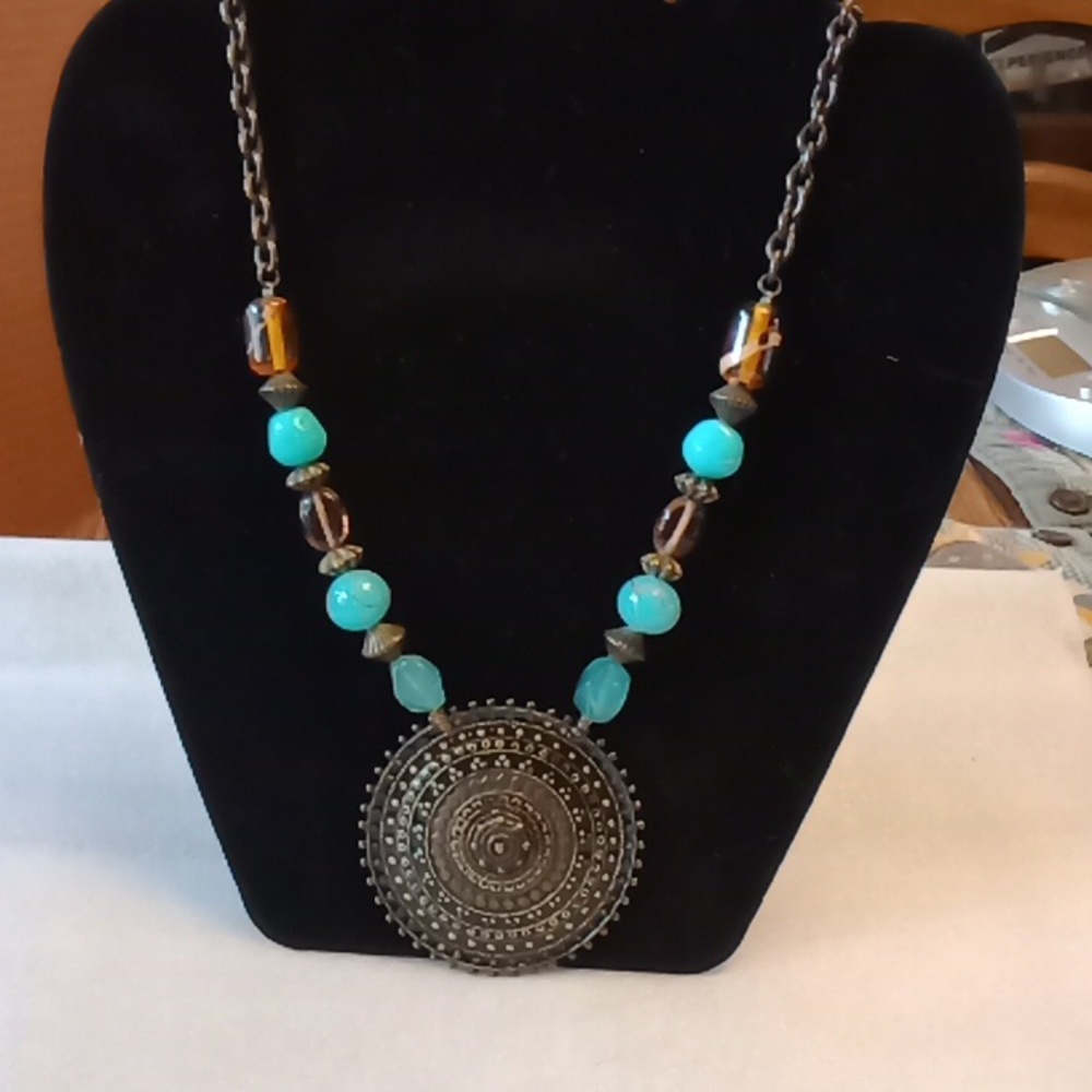 Bronze Aztec Style Necklace #425